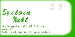 szilvia nubl business card